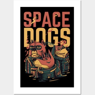 Space Dogs Posters and Art